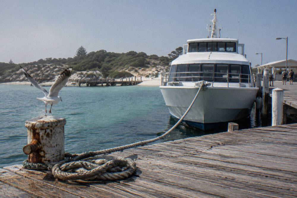Ferry approaching the main jetty at Thomson Bay on Rottnest Island